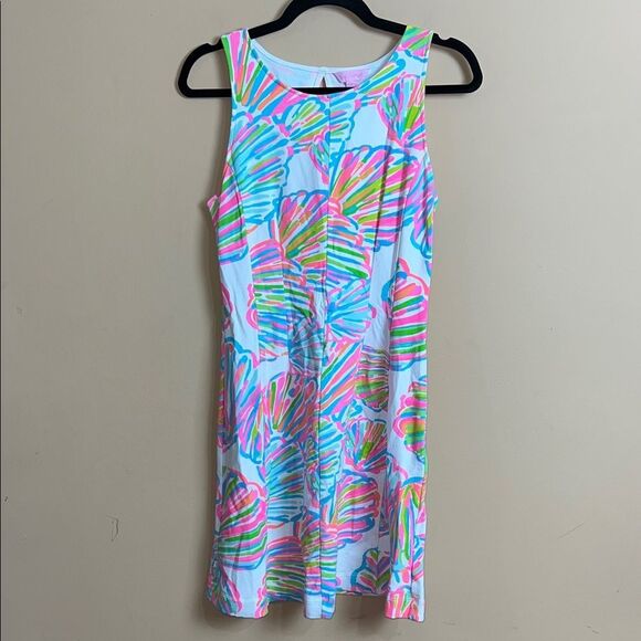 Lilly Pulitzer Sz Small Felicity Resort White Shellabrate Print Fit & Flare NWOT - Picture 2 of 8